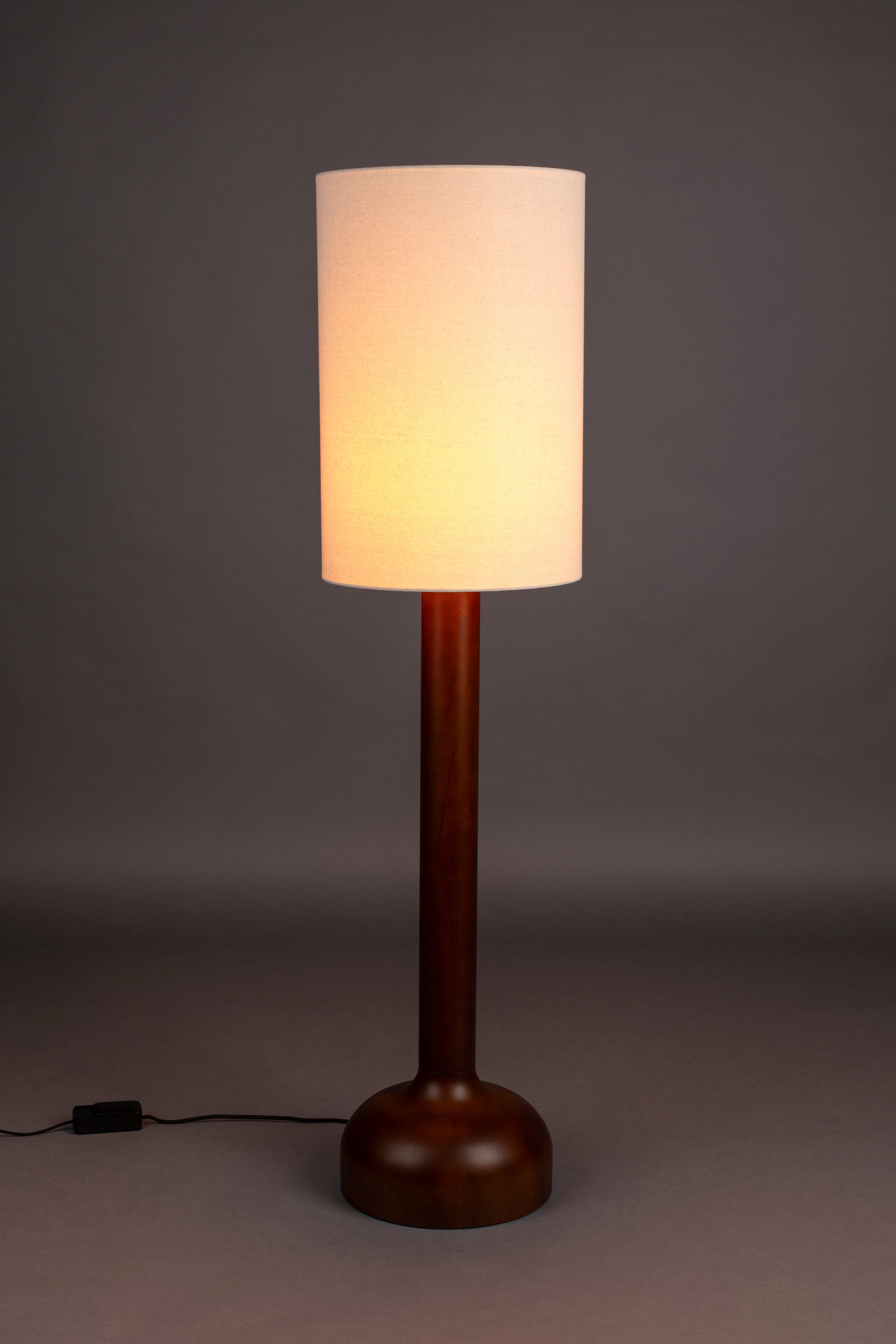 Dutchbone Jones Soft Organic Brown Wood Floor Lamp